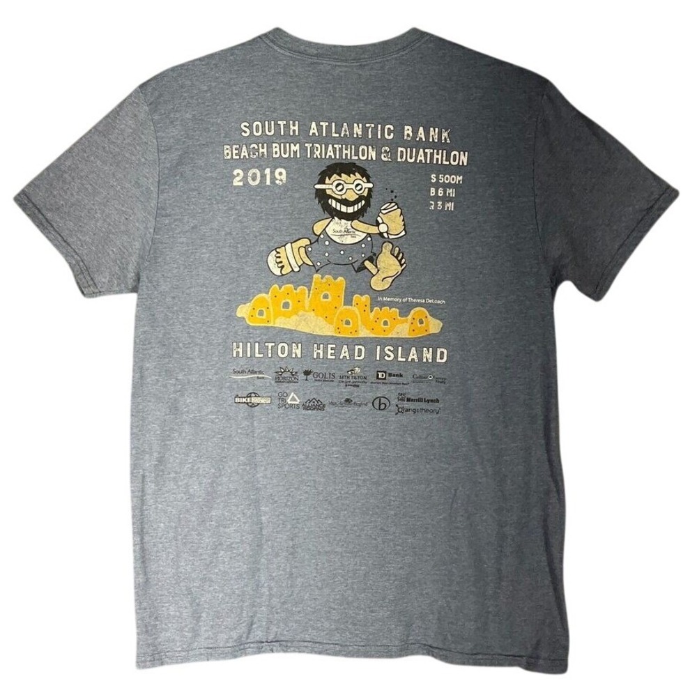 Hilton Head Triathlon T-Shirt‎ L Mens 2019 Duathlon Running Casual Short-sleeve